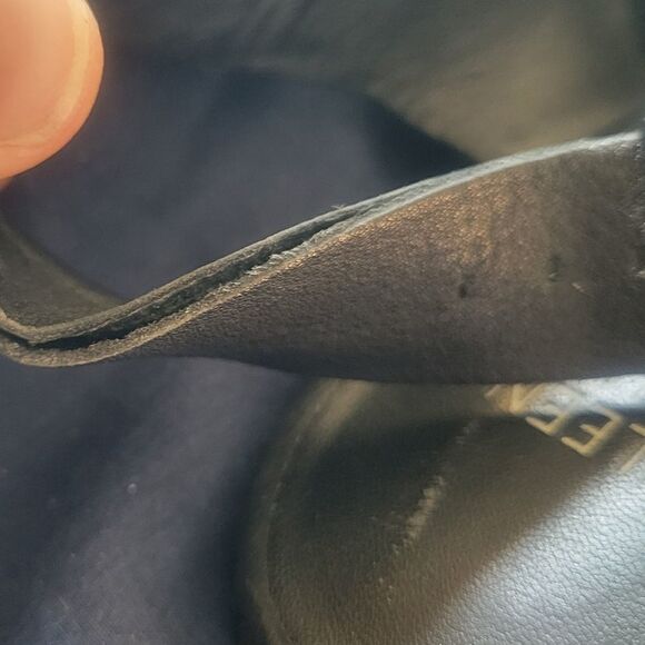 Eileen Fisher Glance Leather Open Toe Heels Size 11 - Picture 7 of 7